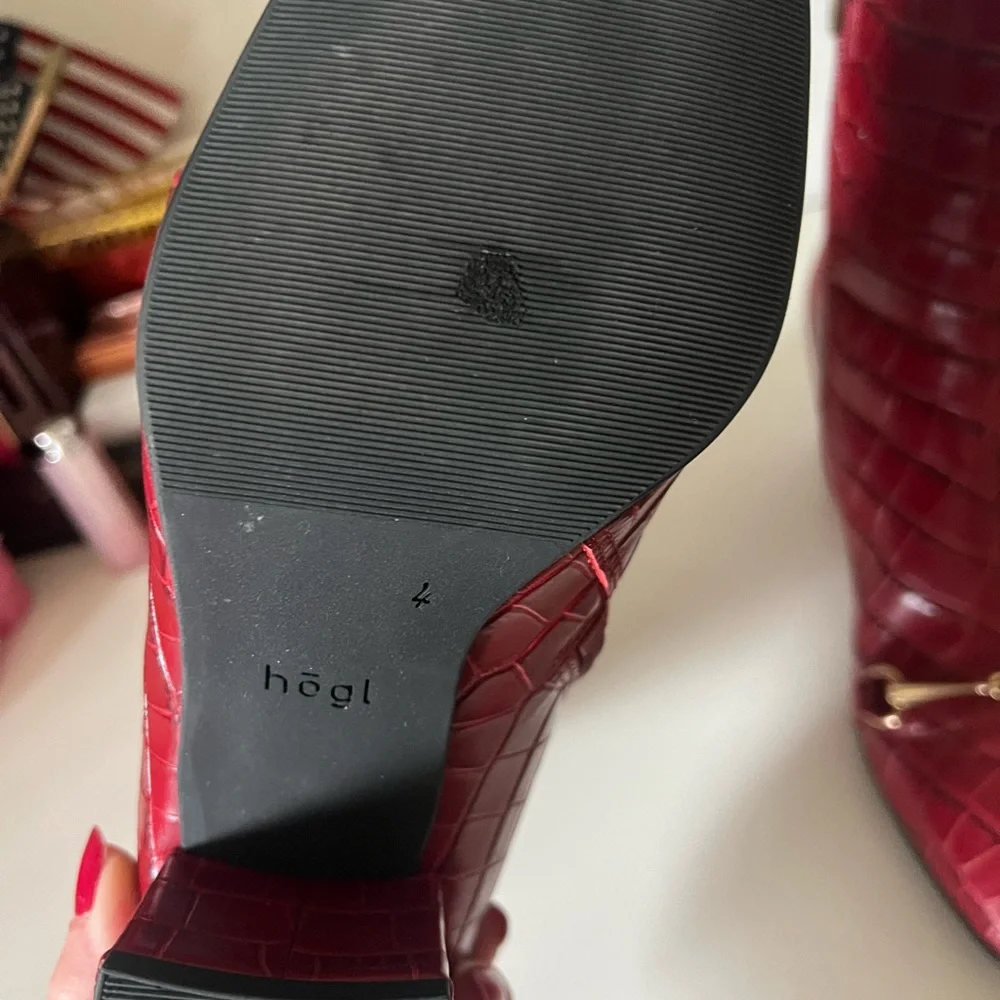 Hogl 70s collection red leather boots - Picture 4 of 4